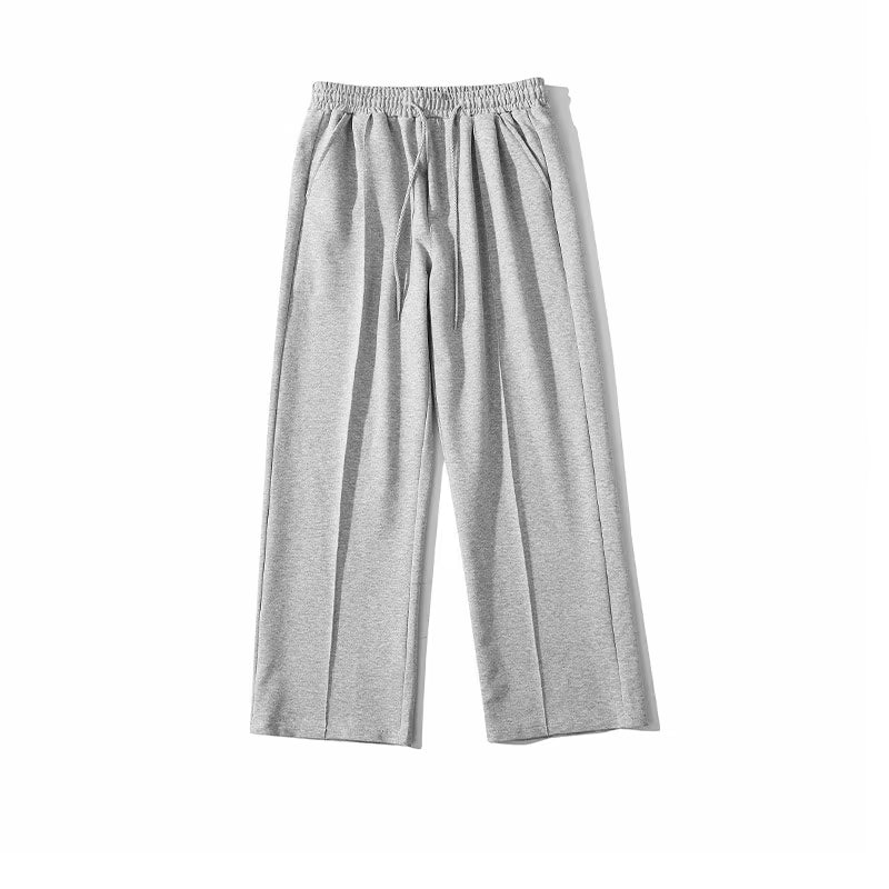 Summer Casual Pants Men Fashion Gray Black White Wide-Leg Pants Men Streetwear Loose Straight Sweatpants Mens Joggers Trousers